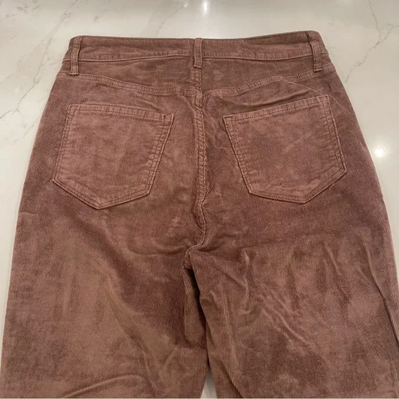 WORN ONCE! Old Navy Woman’s Higher High-Rise Flare Brown Corduroy Pants - Picture 15 of 15